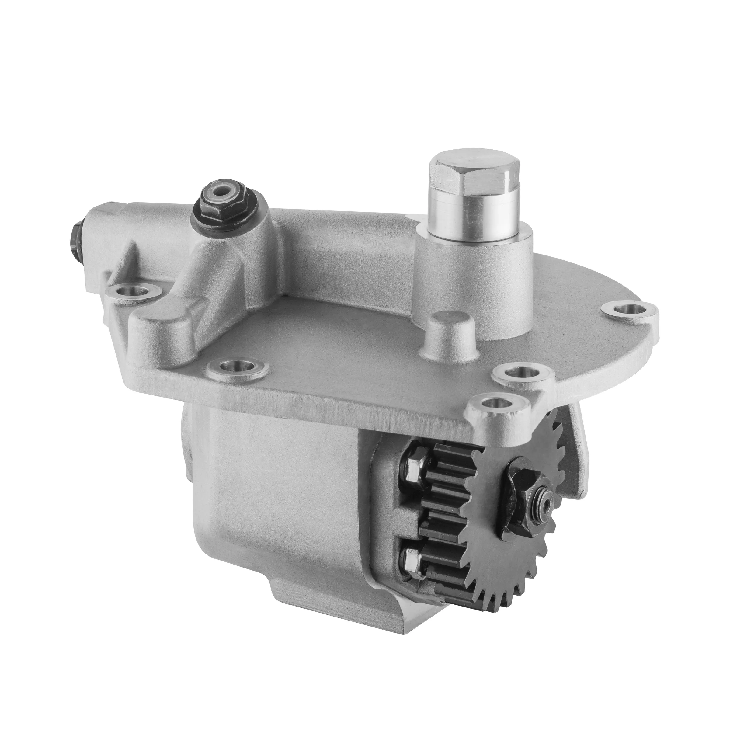Real Ford tractor replacement hydraulic gear pump with mounting flange and port threads