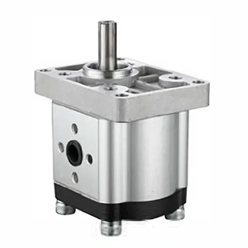 DEUTZ FAHR Tractor Hydraulic Gear Pumps external gear pump with high pressure housing, drive shaft, and precision ports