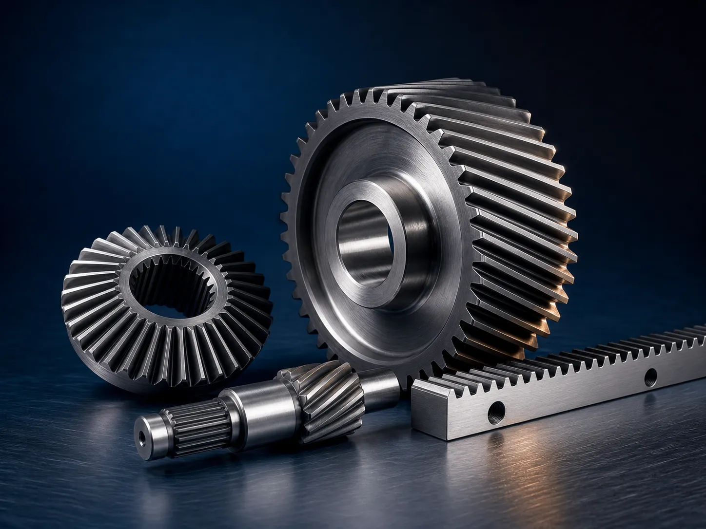 Machined gear components manufactured by ZhongYi gear factory
